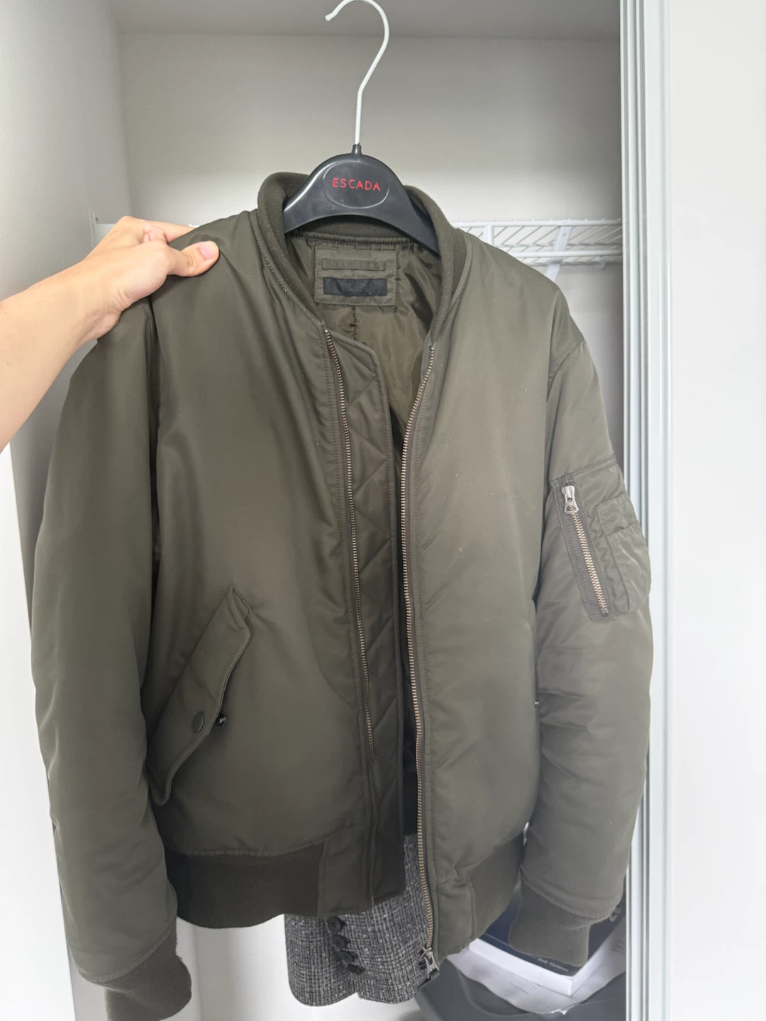 Uniqlo bomber jacket olive size XS