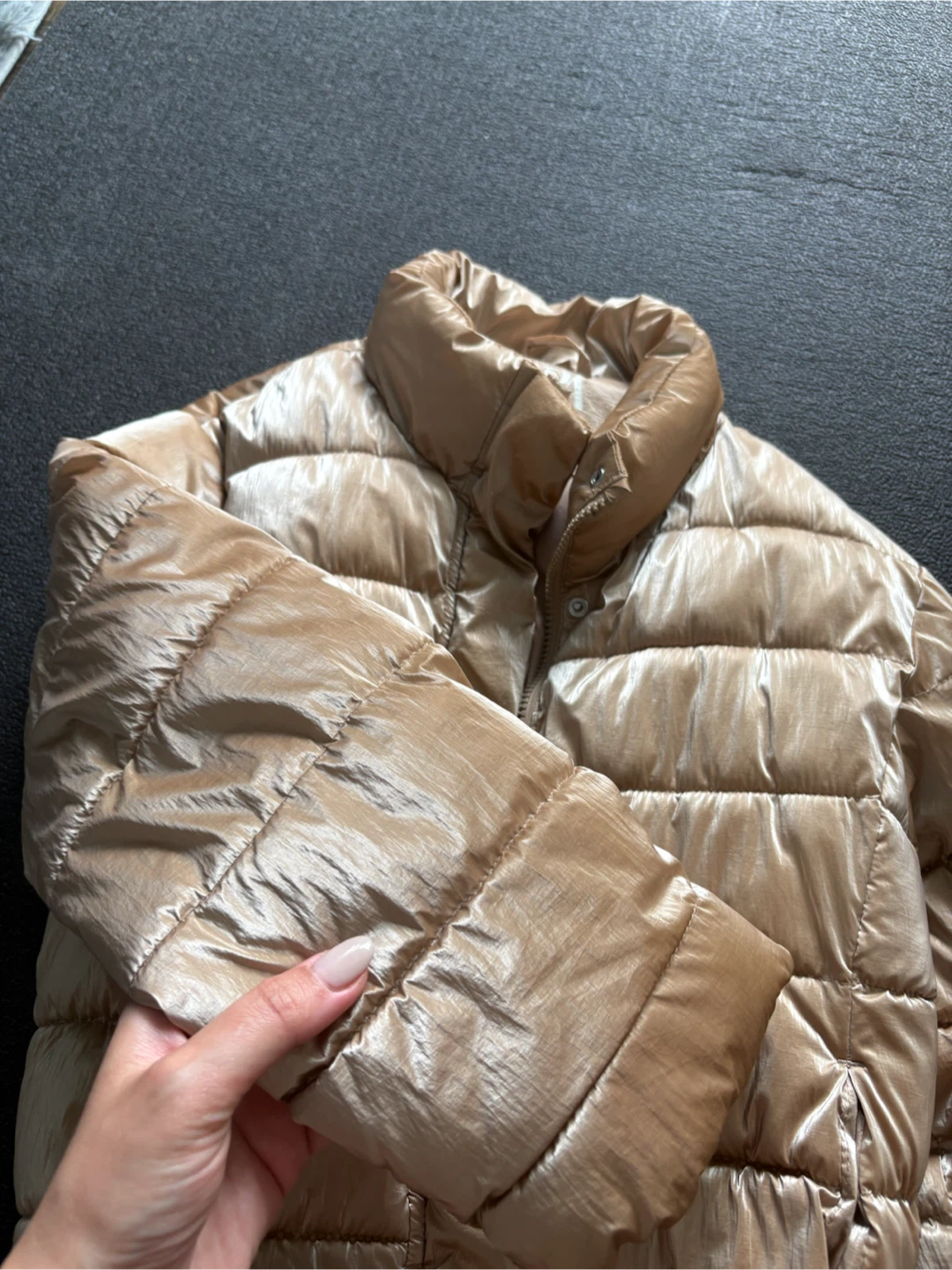 Zara Girls Puffer Jacket Gold Size 9-10 - photo 2