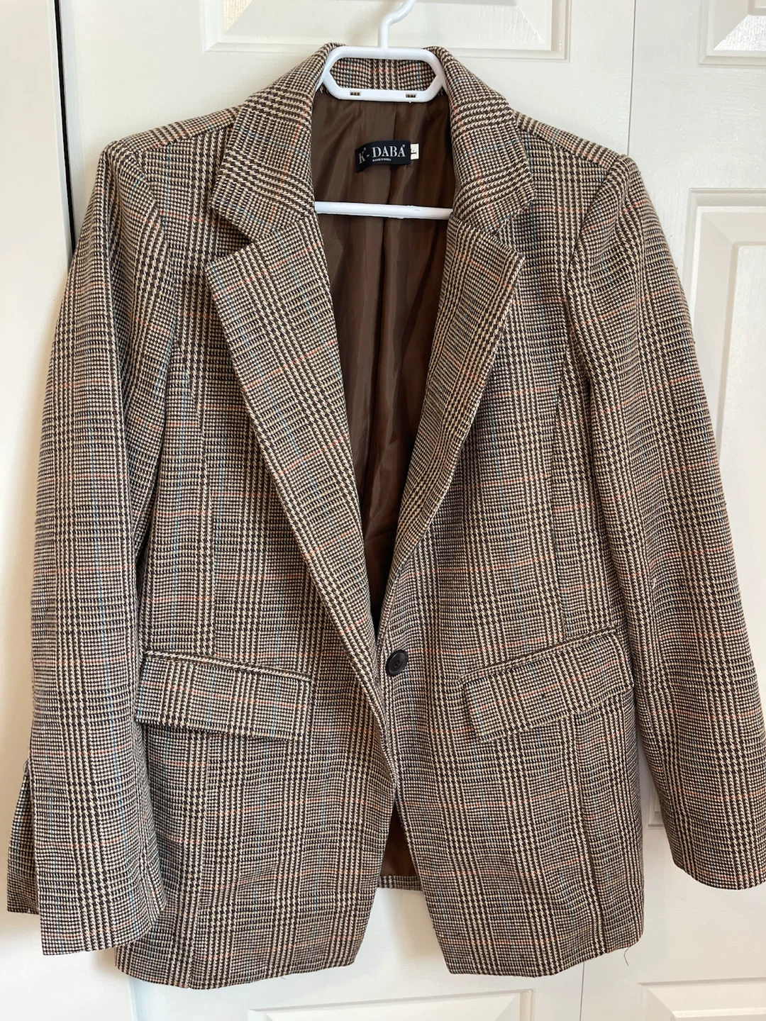 K-DABA Plaid Blazer