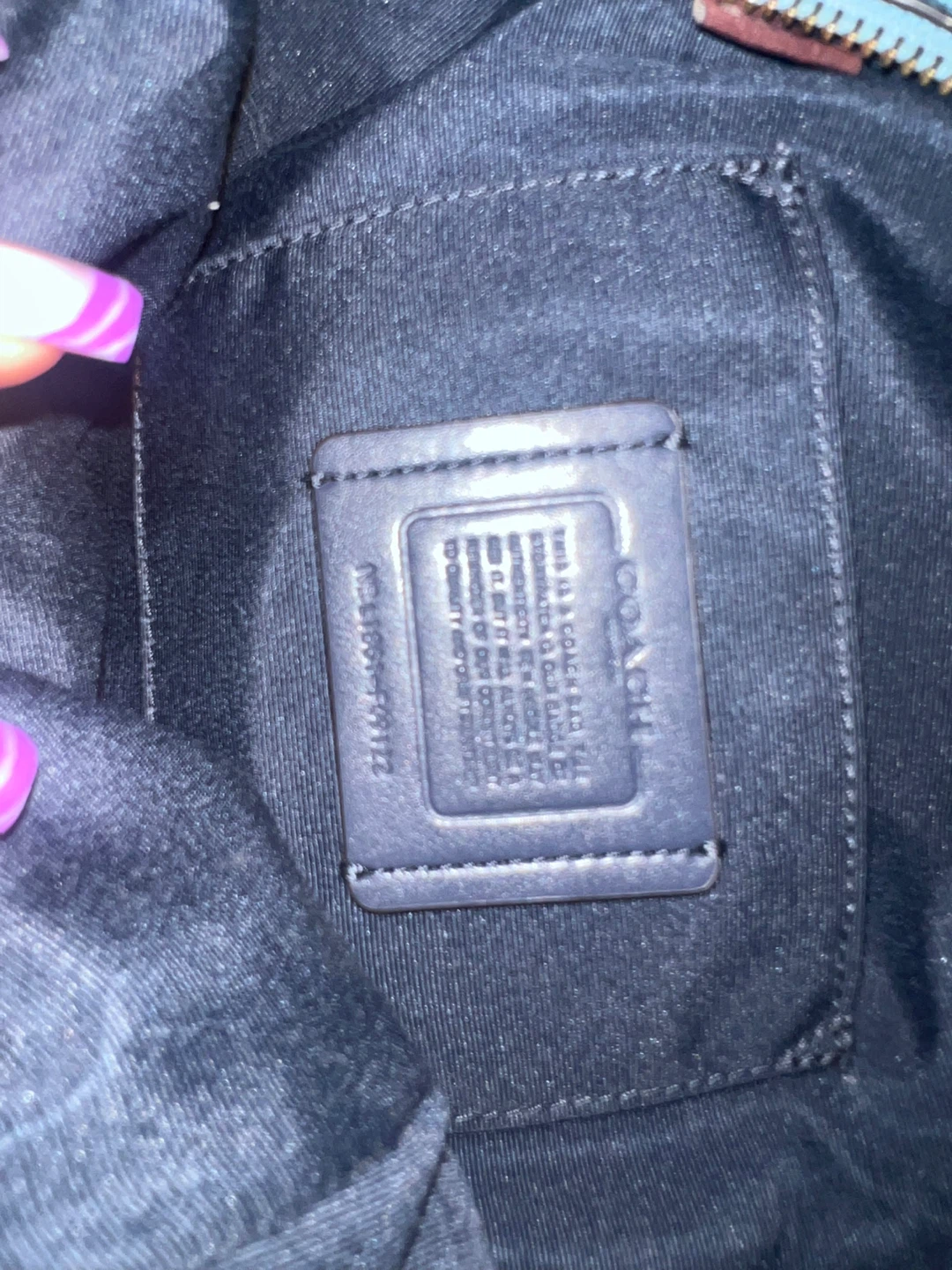 Coach Metallic Blue and Black Backpack - photo 5