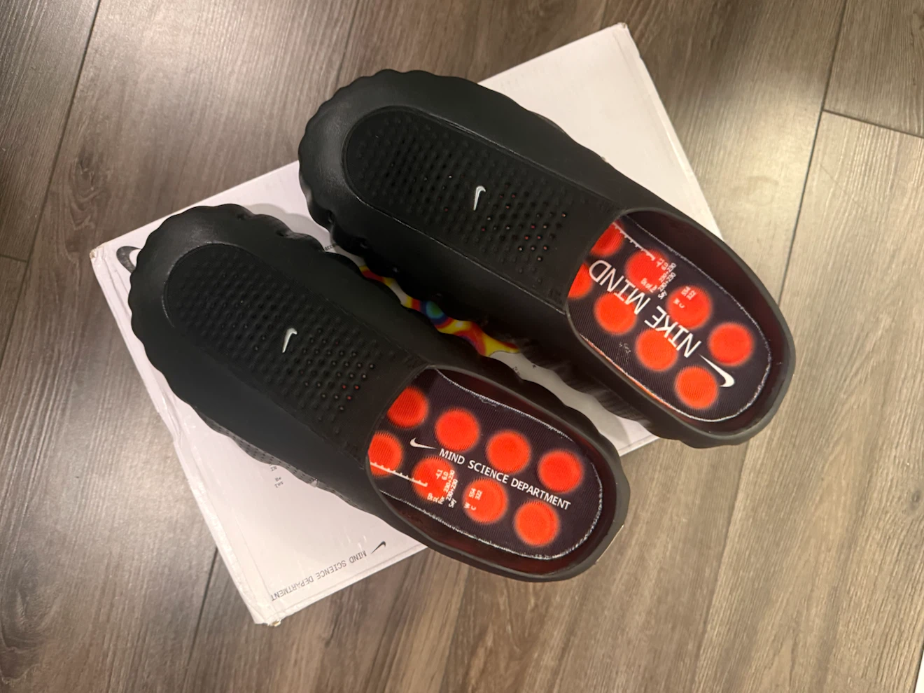 Nike Mind 001 Black Slides Size 9