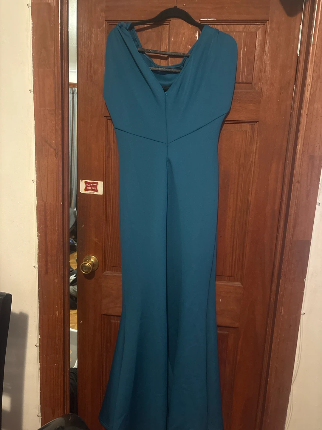 Teal Blue Evening Gown large without tags - photo 2