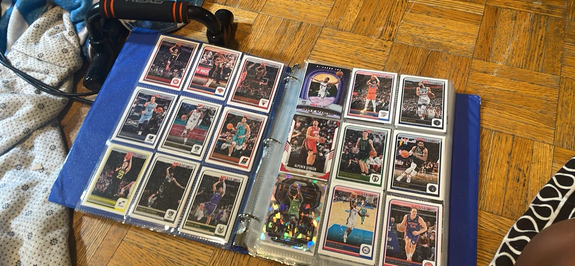 Assorted NBA Basketball Trading Cards in Binder