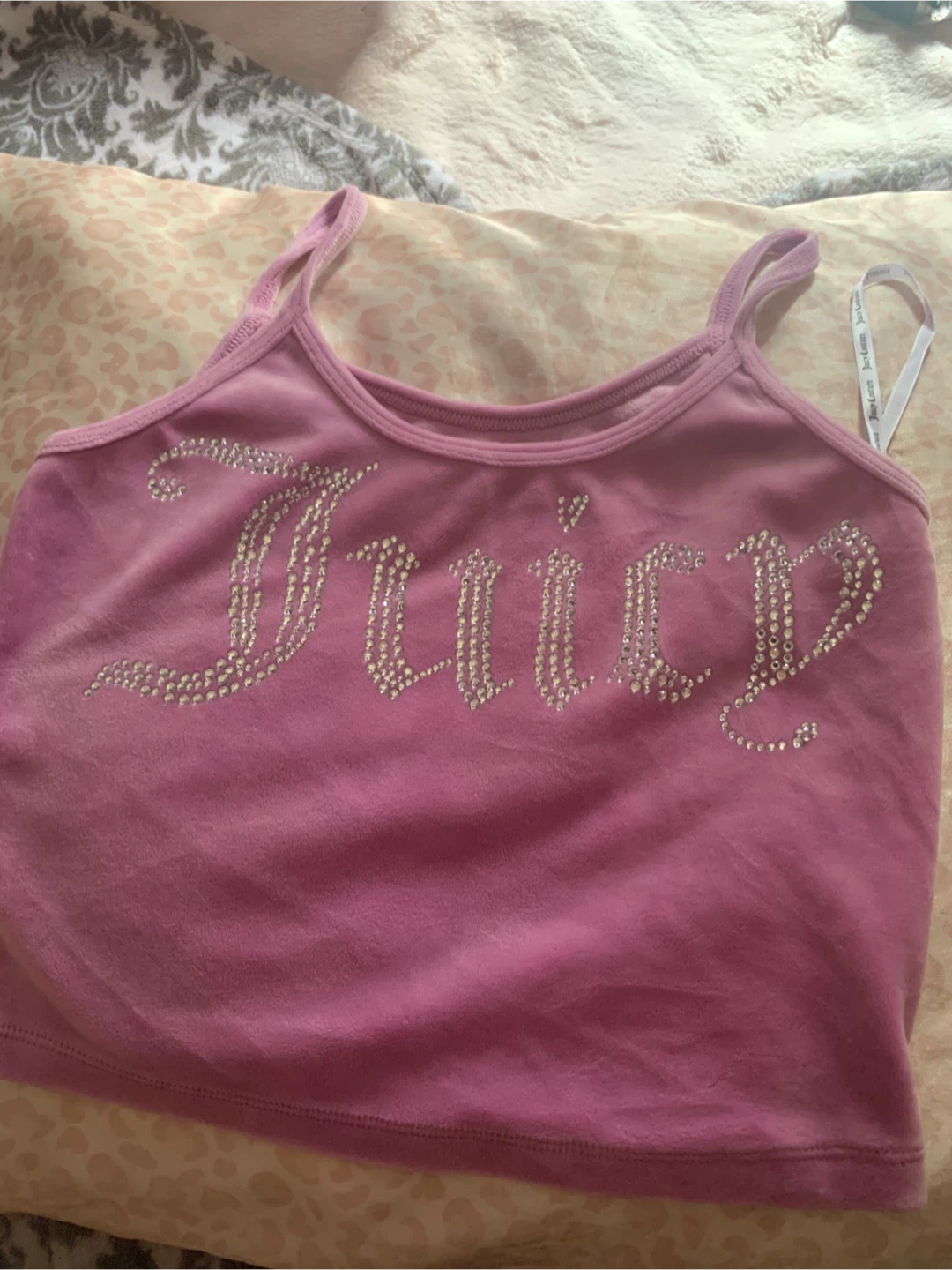 Juicy Couture Pink Velour Tank Top