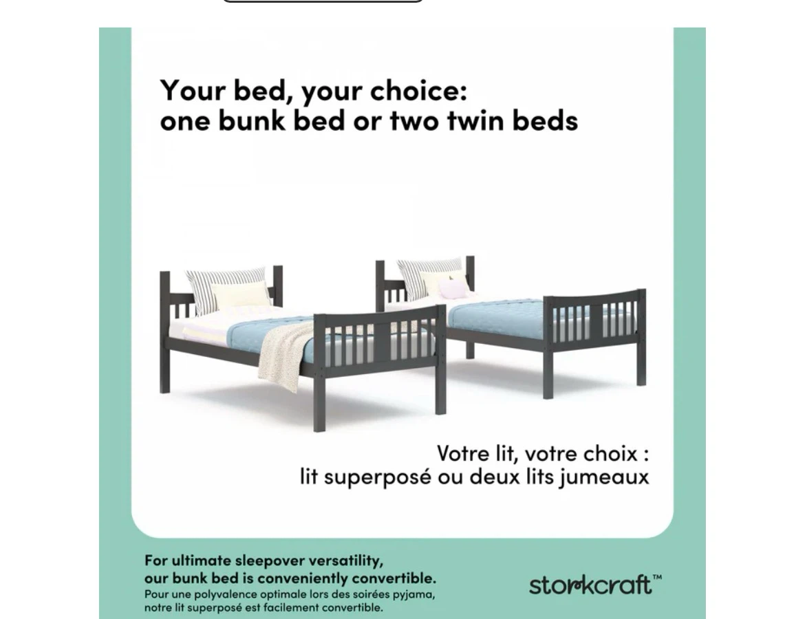 Solid wood twin slat bed frame - photo 2