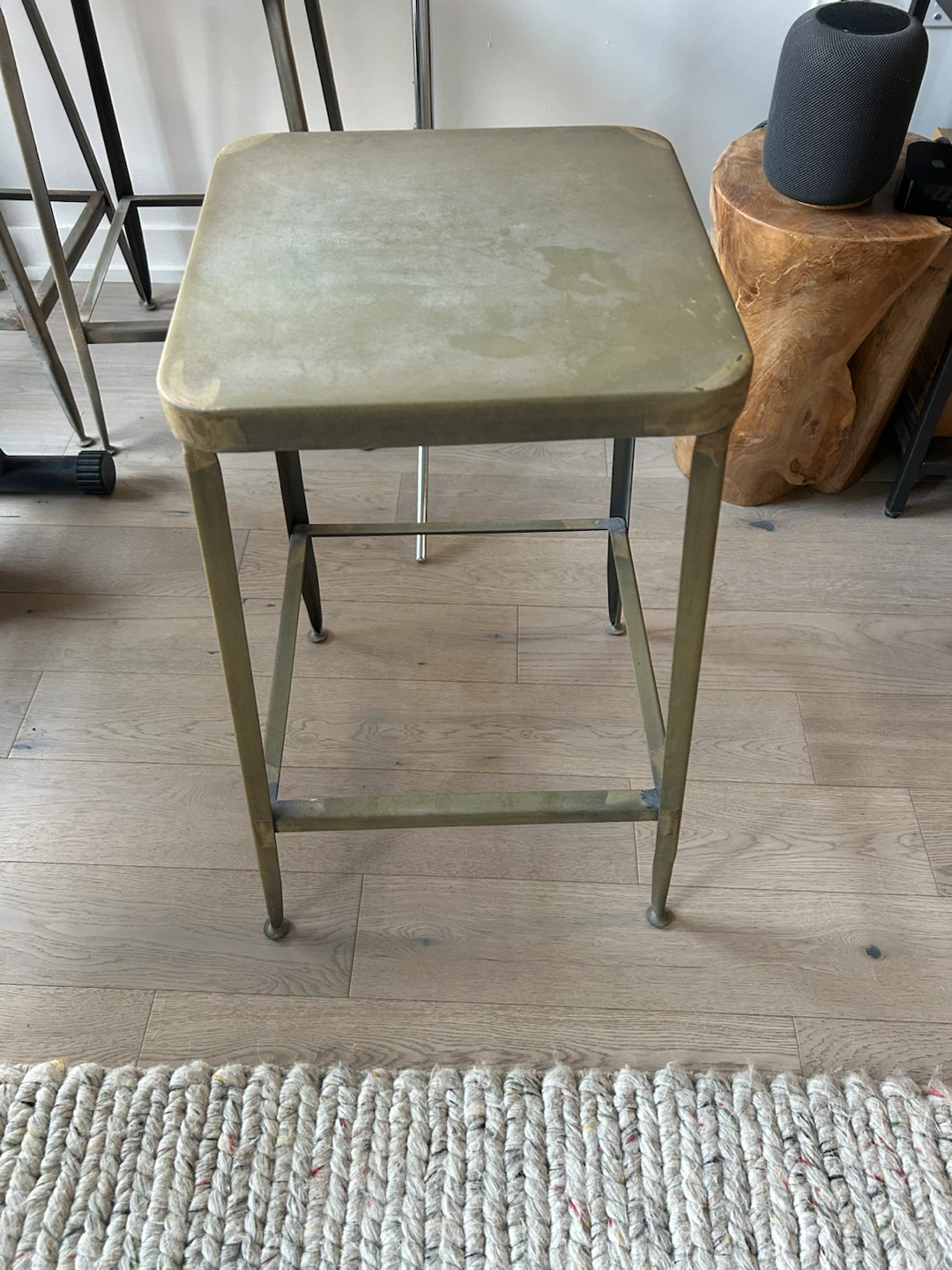 Set of 4 Metal Counter Height Stools (CB2) - photo 2