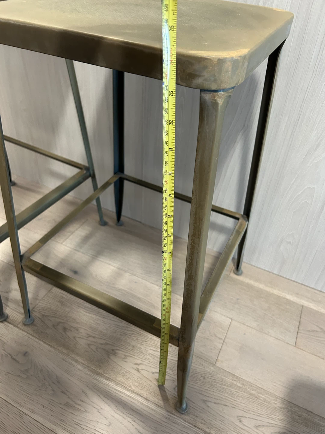 Set of 4 Metal Counter Height Stools (CB2) - photo 3