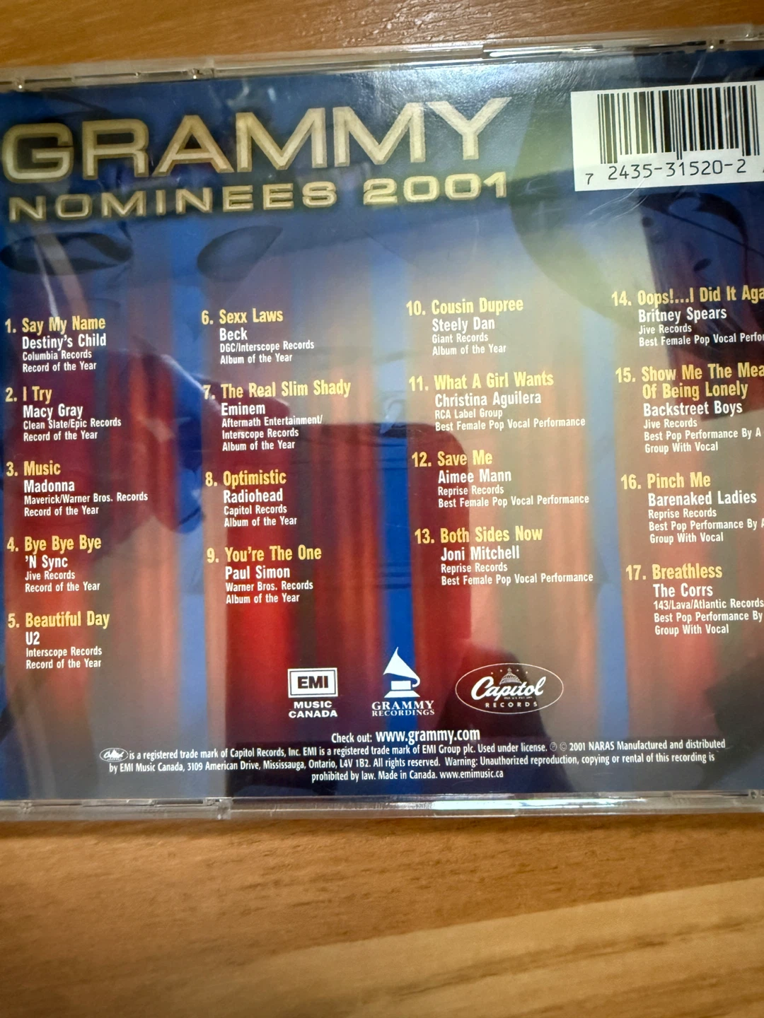 Grammy Nominees 2001 CD - photo 2