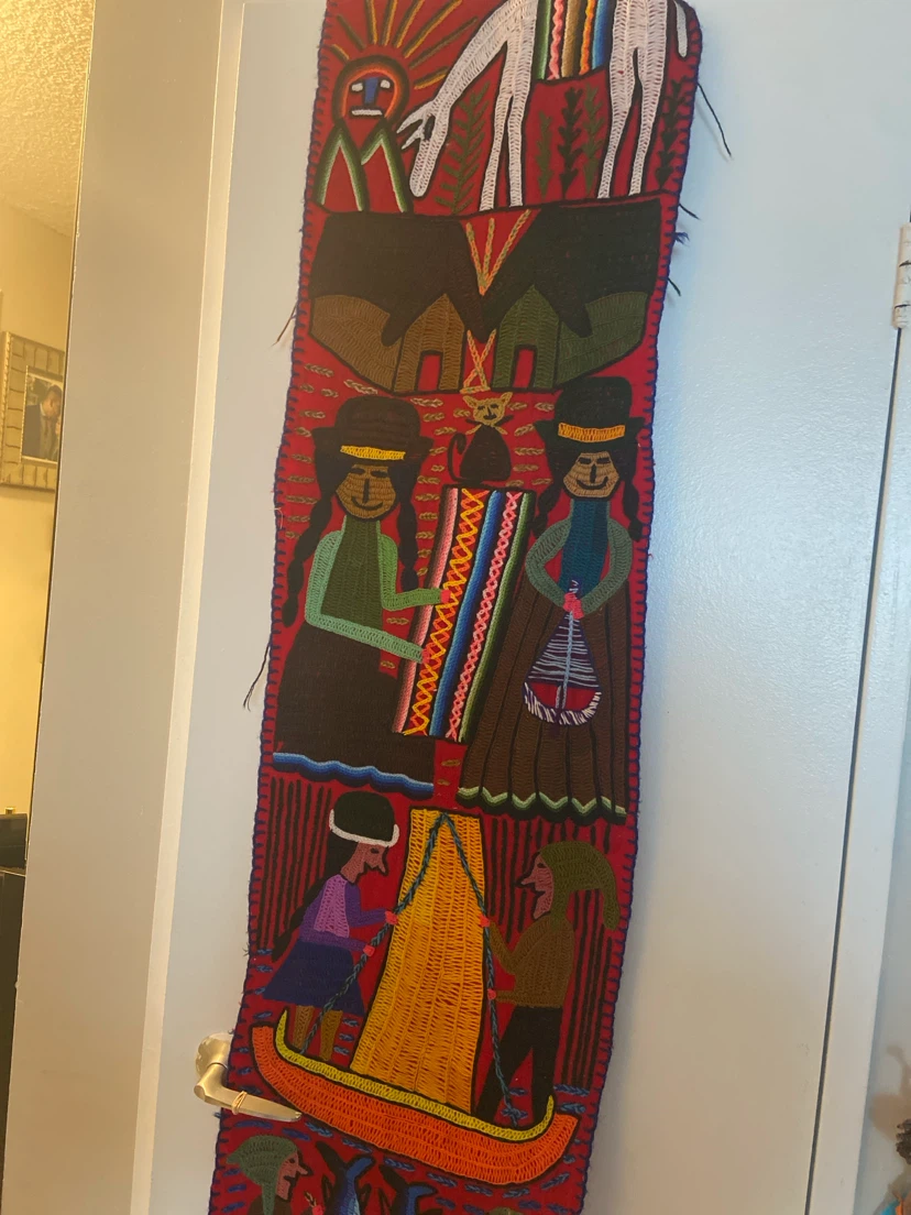 Peruvian Hand Embroidered Wall Hanging
