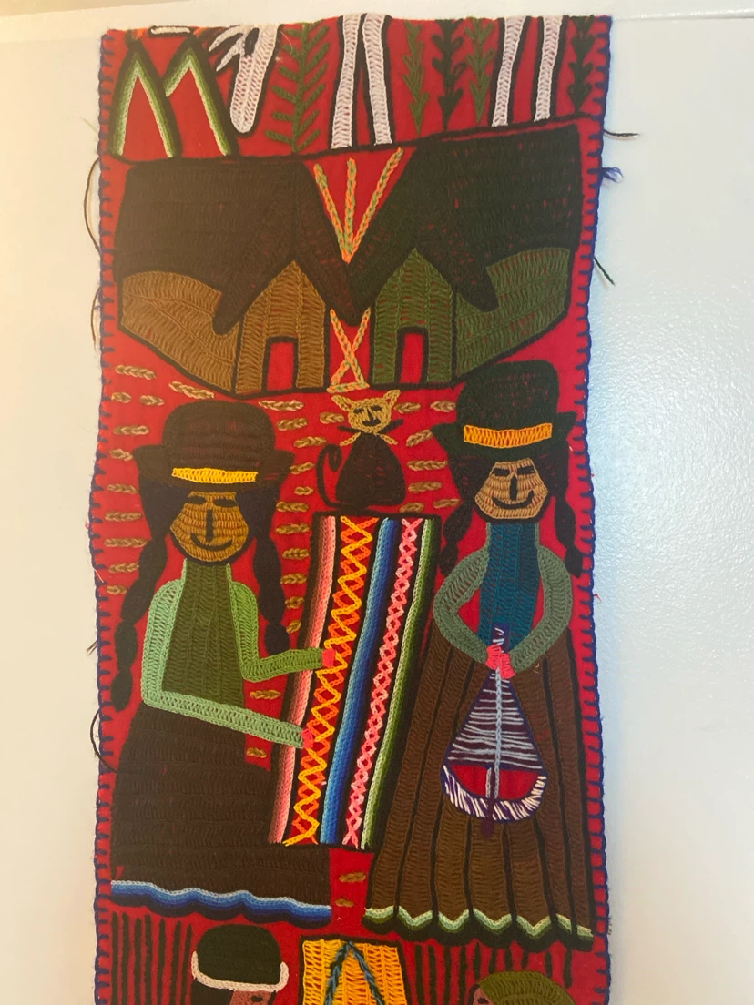 Peruvian Hand Embroidered Wall Hanging - photo 2