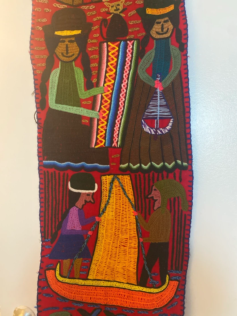 Peruvian Hand Embroidered Wall Hanging - photo 3