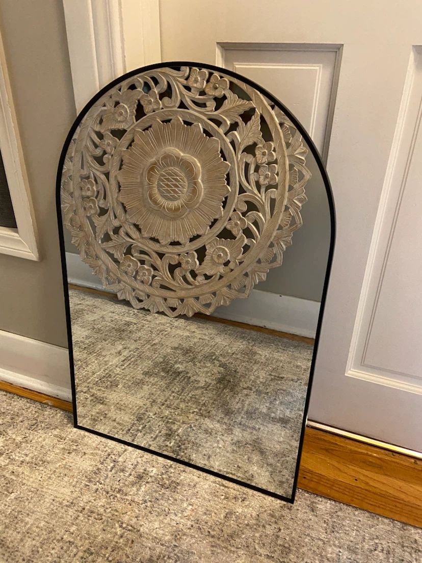 New BEAUTYPEAK 20"x30" Arched Mirror Black - photo 5