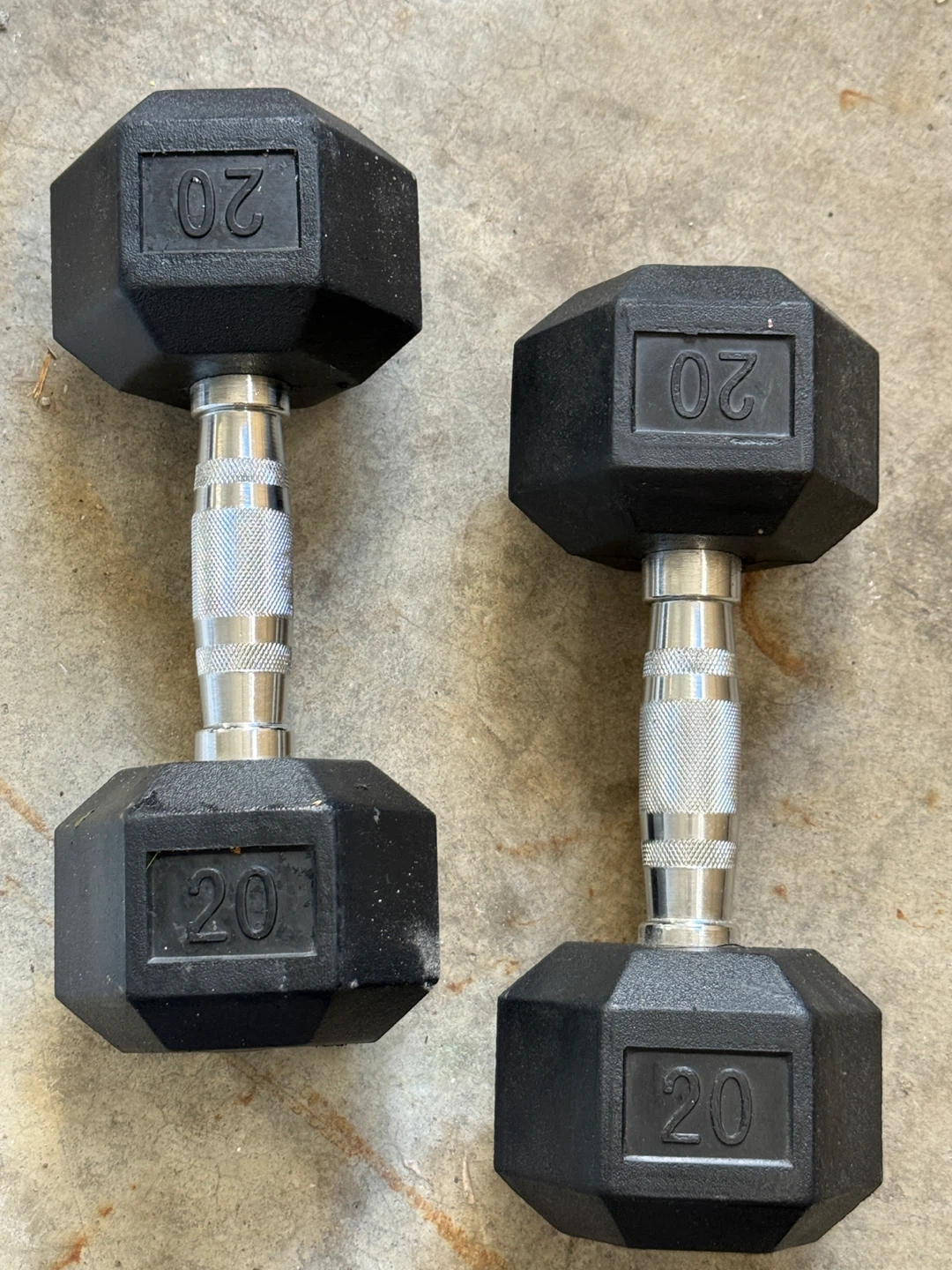 Hex Dumbbell Set 20lb and 25lb
