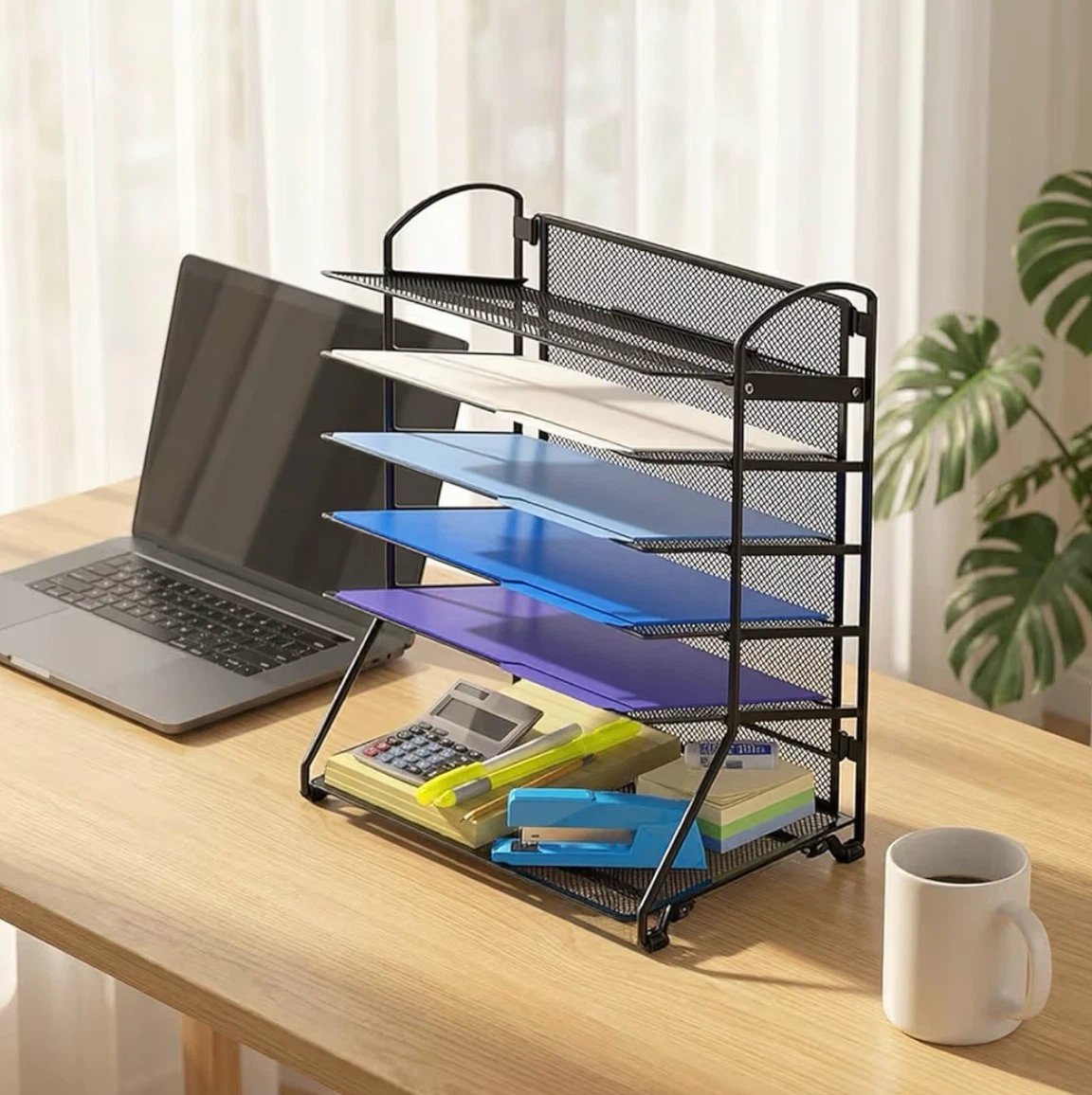 Simple Houseware 6-Tier Black Desk Organizer - photo 3