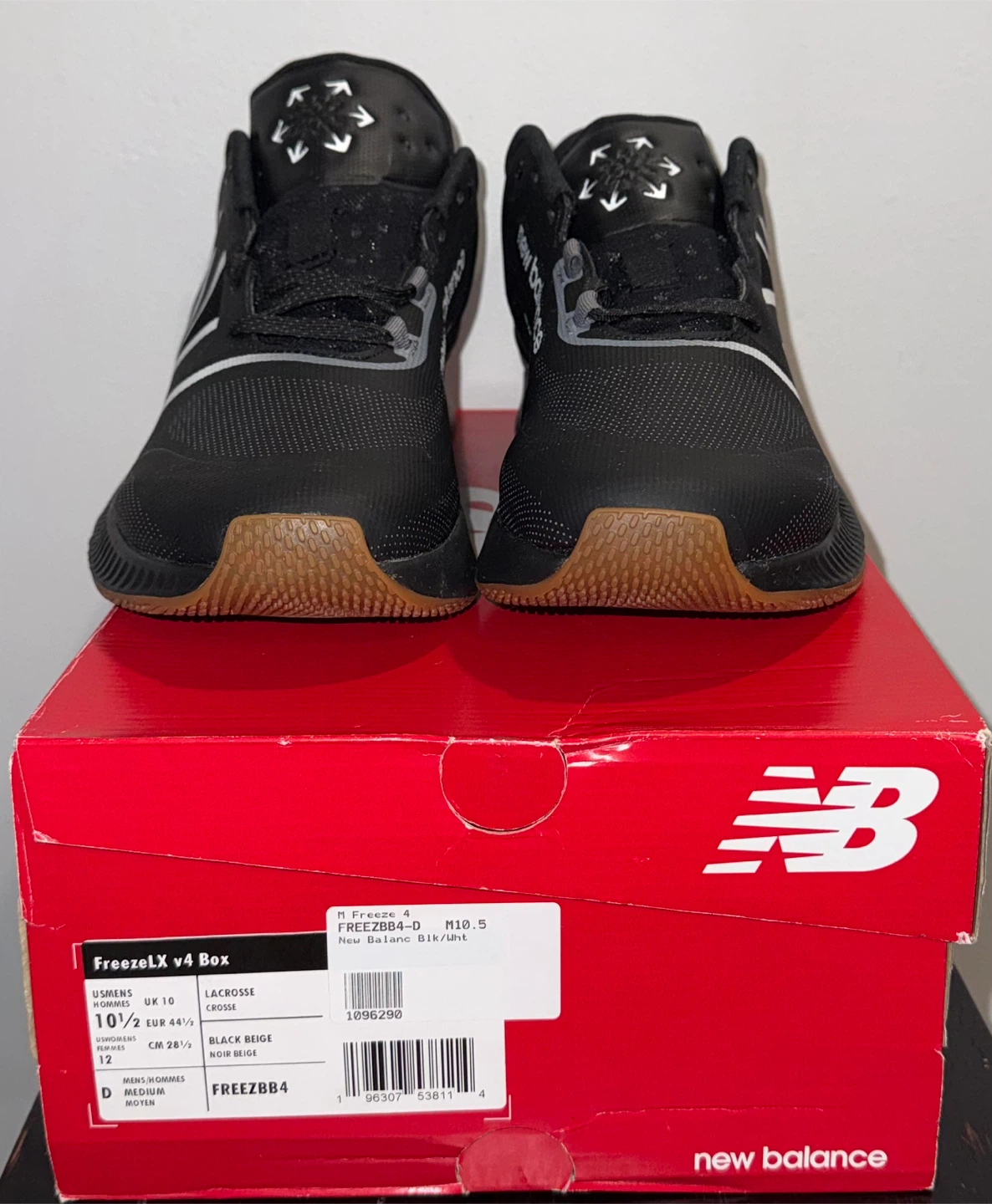 New Balance FreezeLX v4 Lacrosse Shoes Black/White