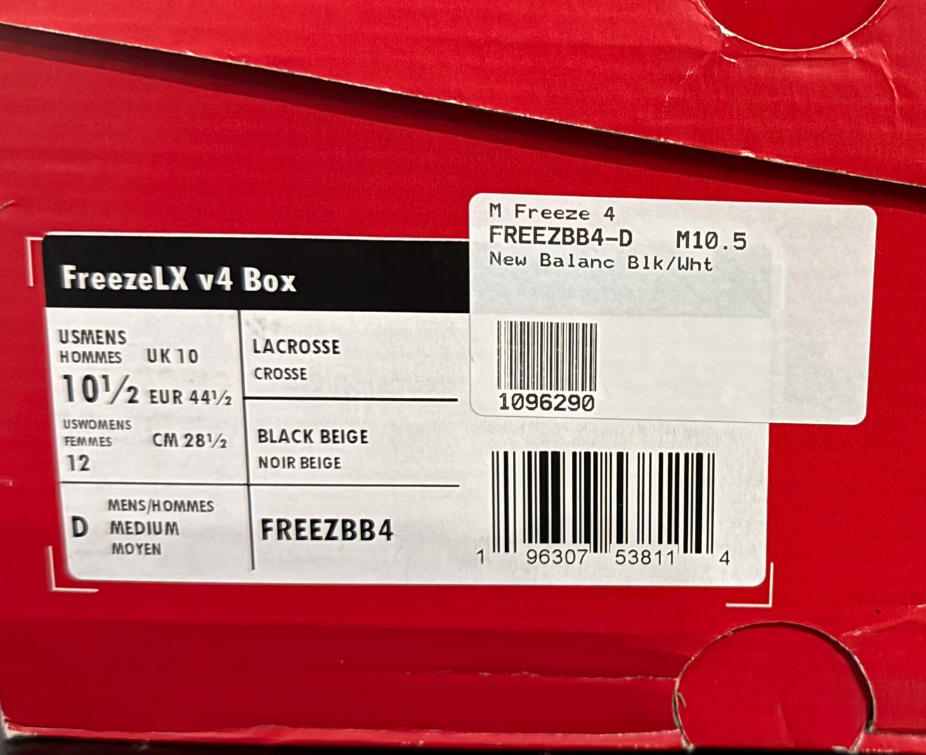 New Balance FreezeLX v4 Lacrosse Shoes Black/White - photo 3