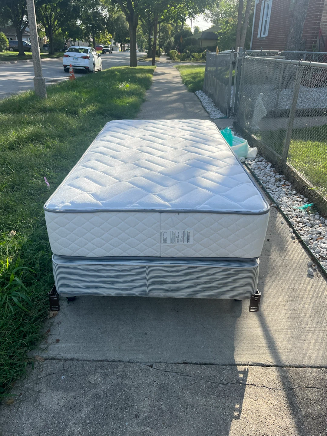 Twin Mattress with Box Spring and Metal Frame - photo 2