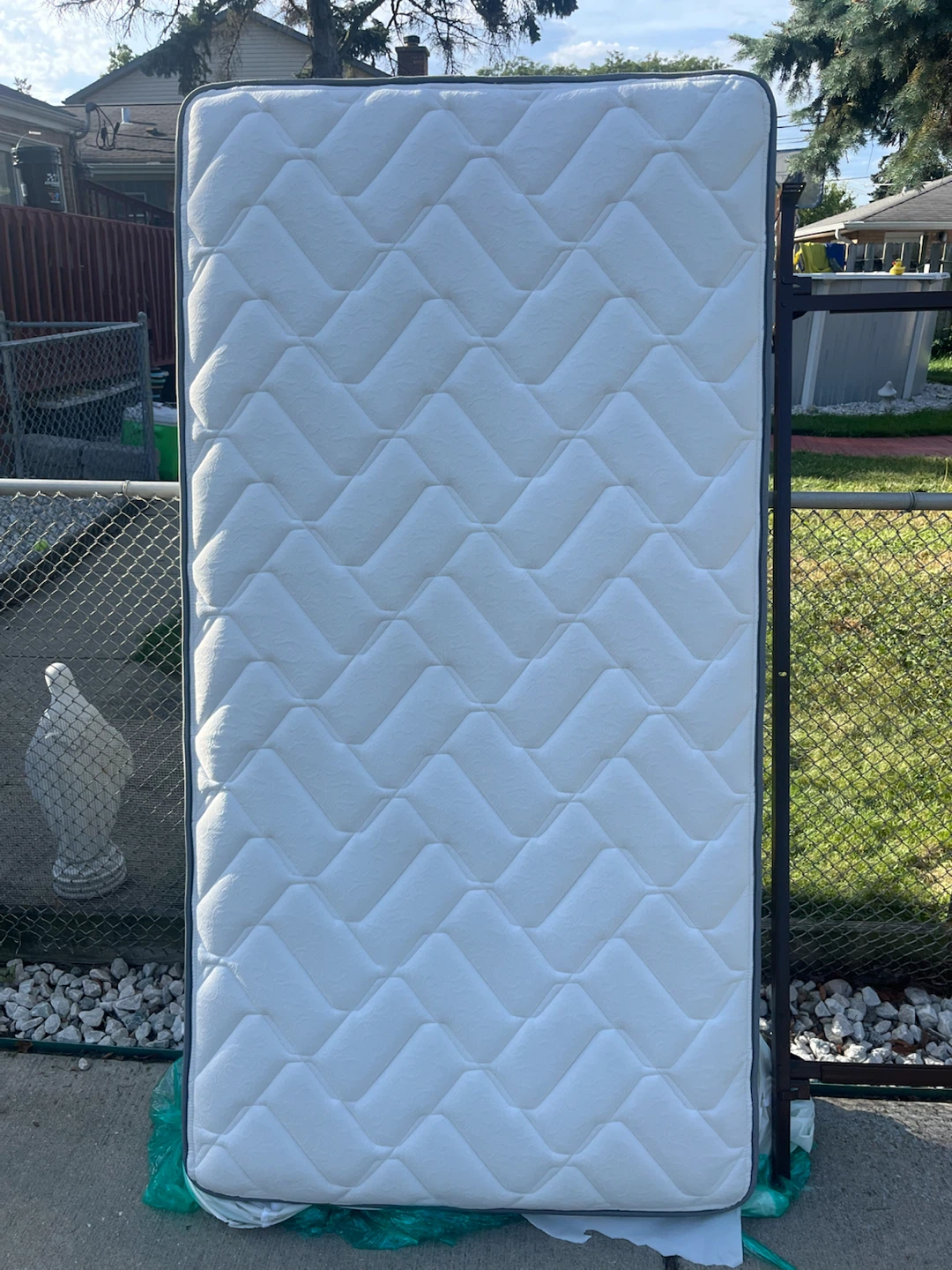 Twin Mattress with Box Spring and Metal Frame - photo 3