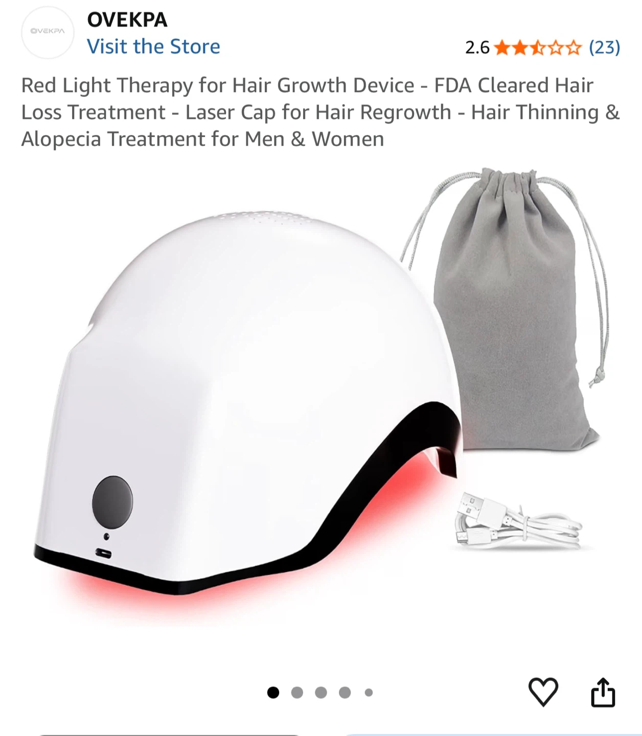 OVEKPA Red Light Hair Growth Laser Cap