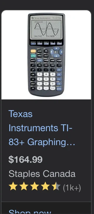 Texas Instruments TI-83 Plus Graphing Calculator