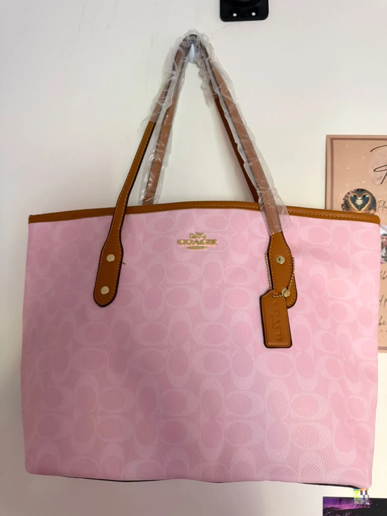 Coach Signature Pink Tote Bag