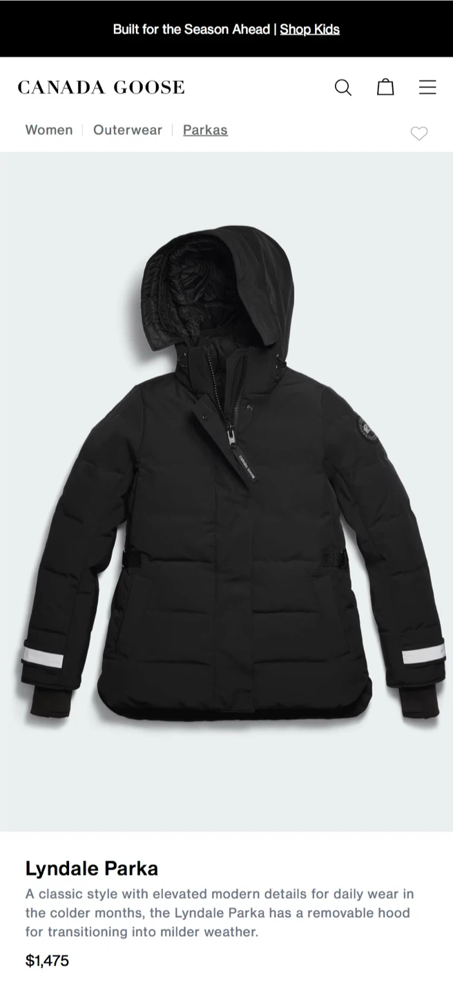 Canada Goose Lyndale Parka Black