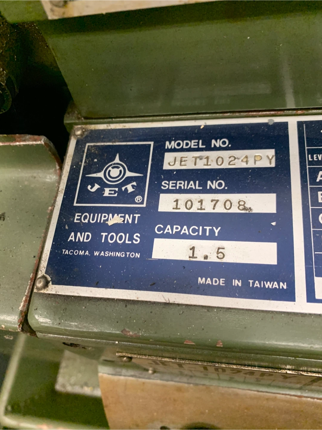 Jet 1024PY Metal Lathe - photo 3