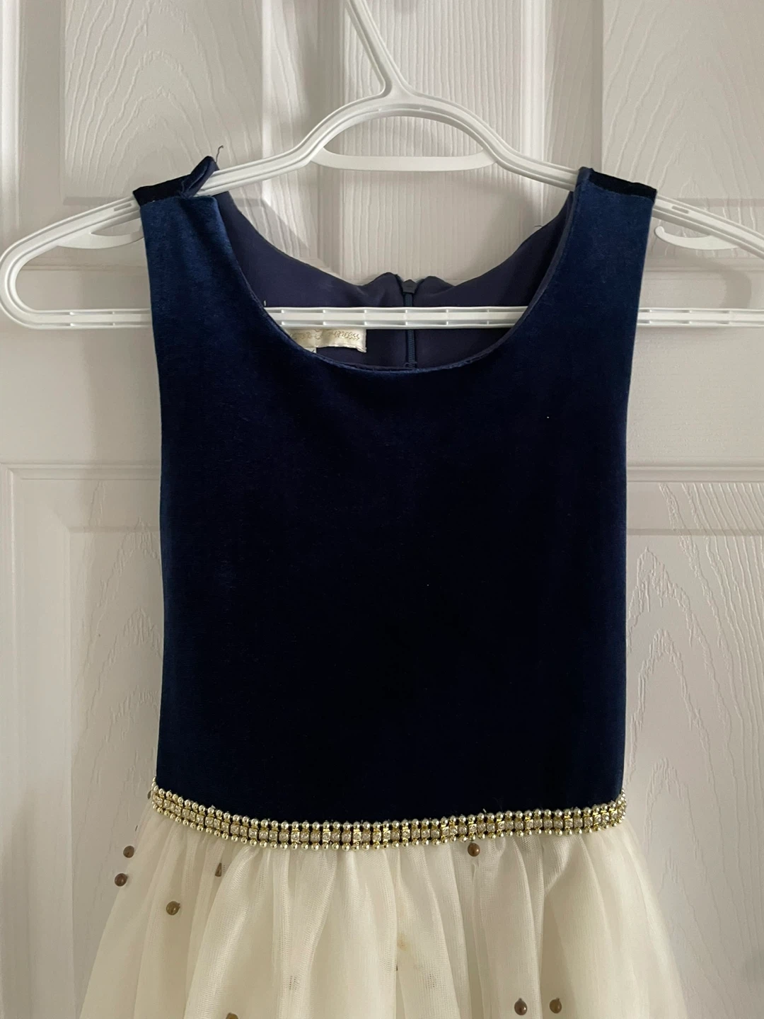 Navy and cream girls dress - photo 2