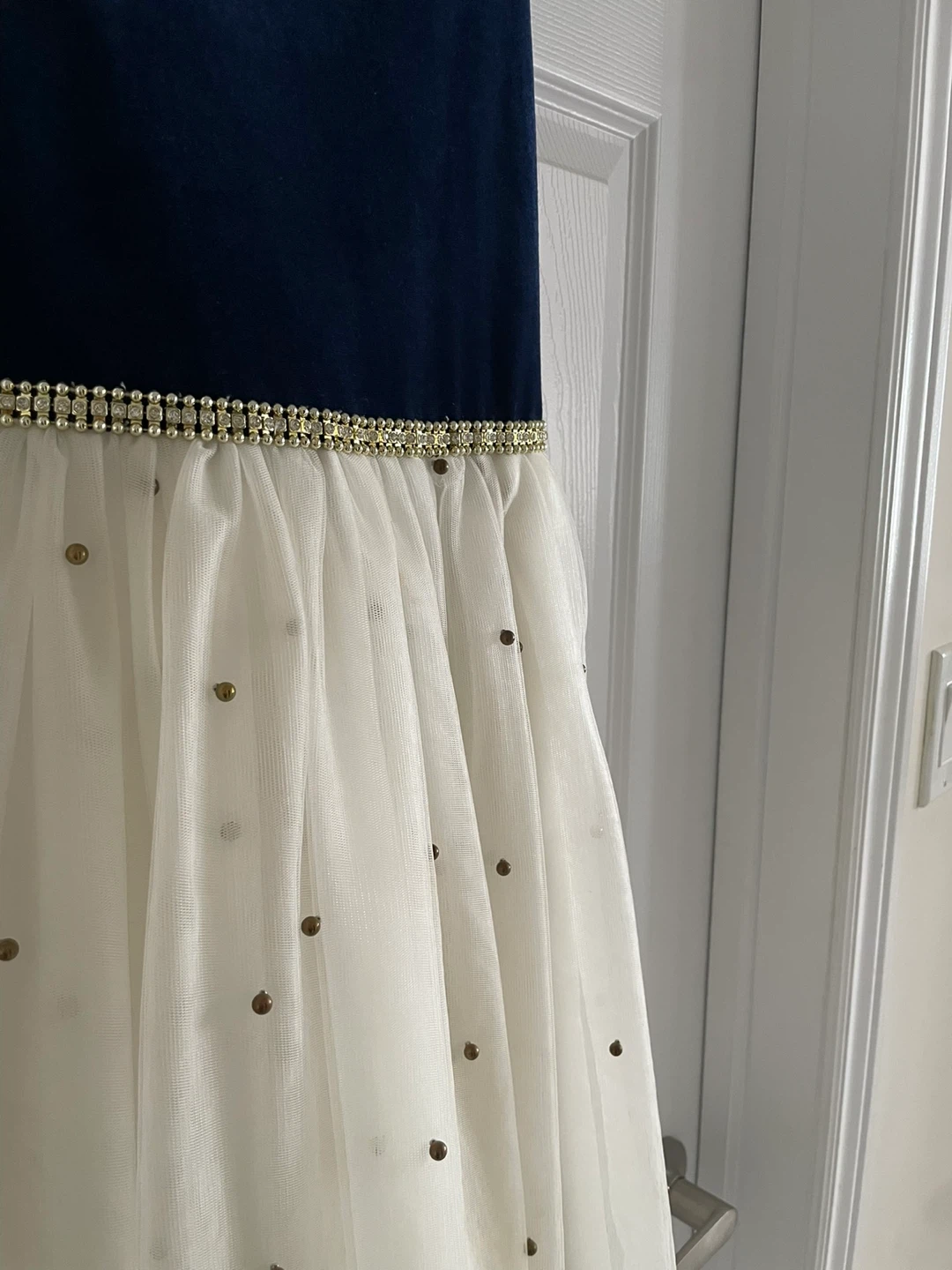 Navy and cream girls dress - photo 4