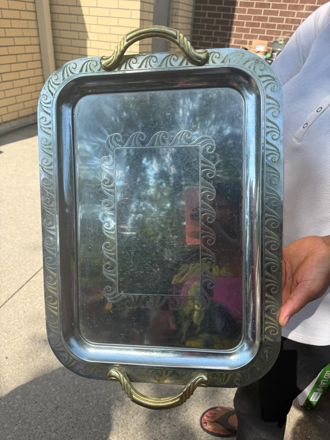 Vintage Metal Serving Tray