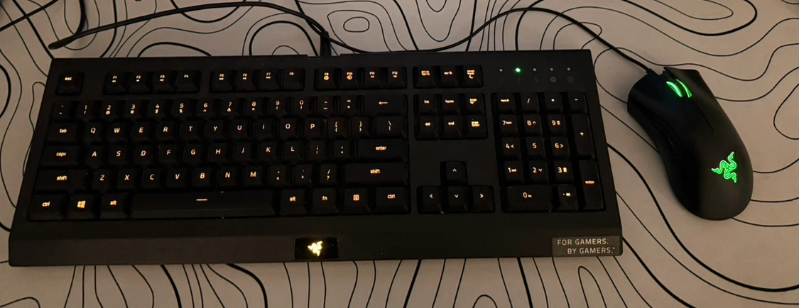 Razer Gaming Keyboard, Mouse, and Mousepad Set