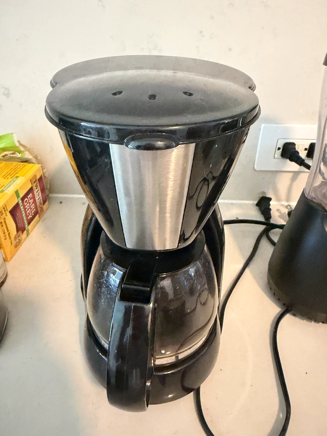 Black and Silver Drip Coffee Maker