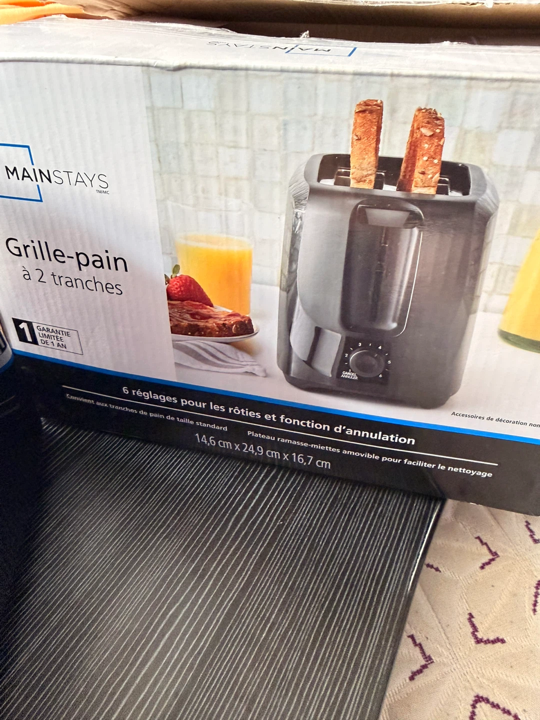 Mainstays 2-Slice Toaster – Stainless Steel | Extra-Wide Slots