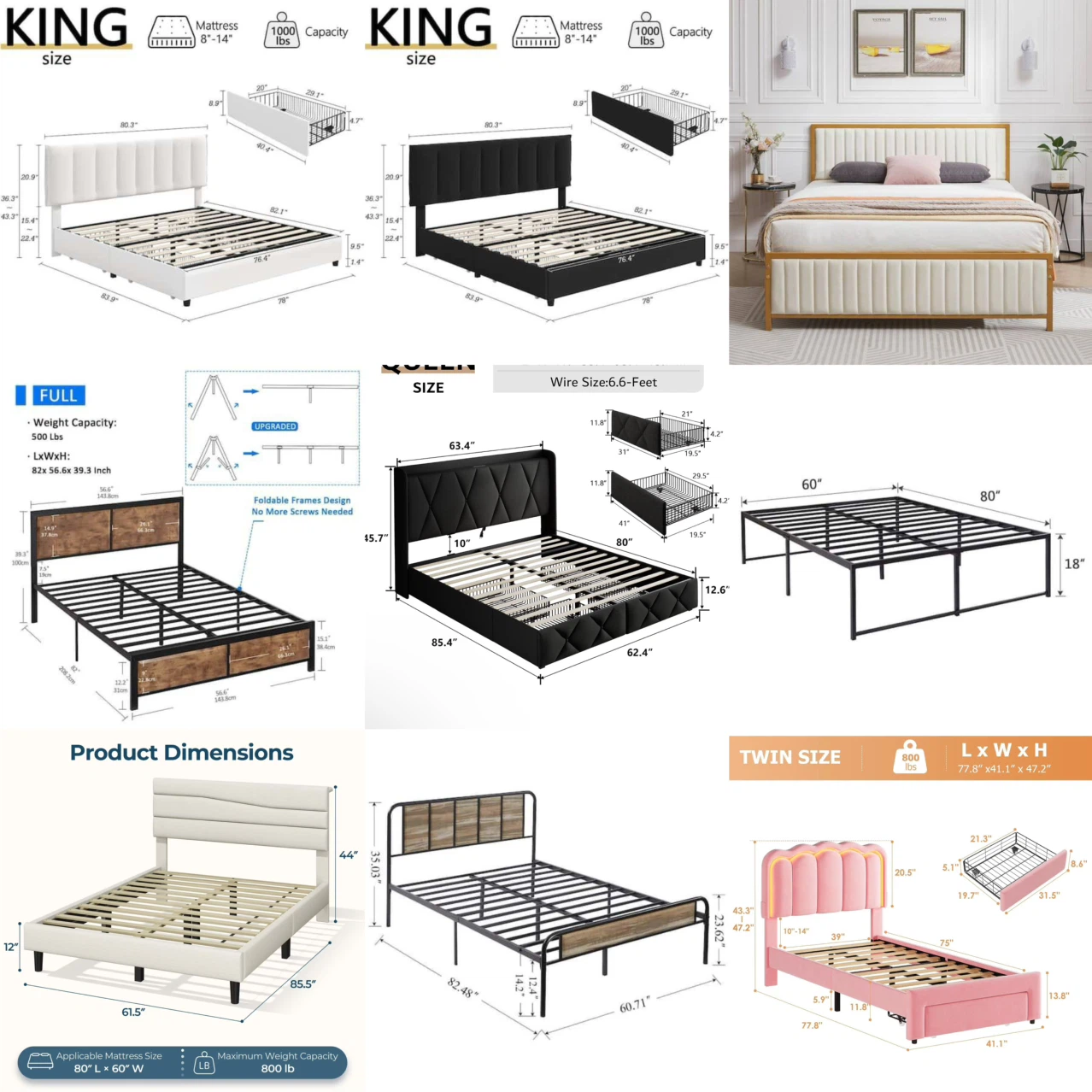 Bed Frames Sale | Twin/Full/Queen/King Newark 07114 Pickup