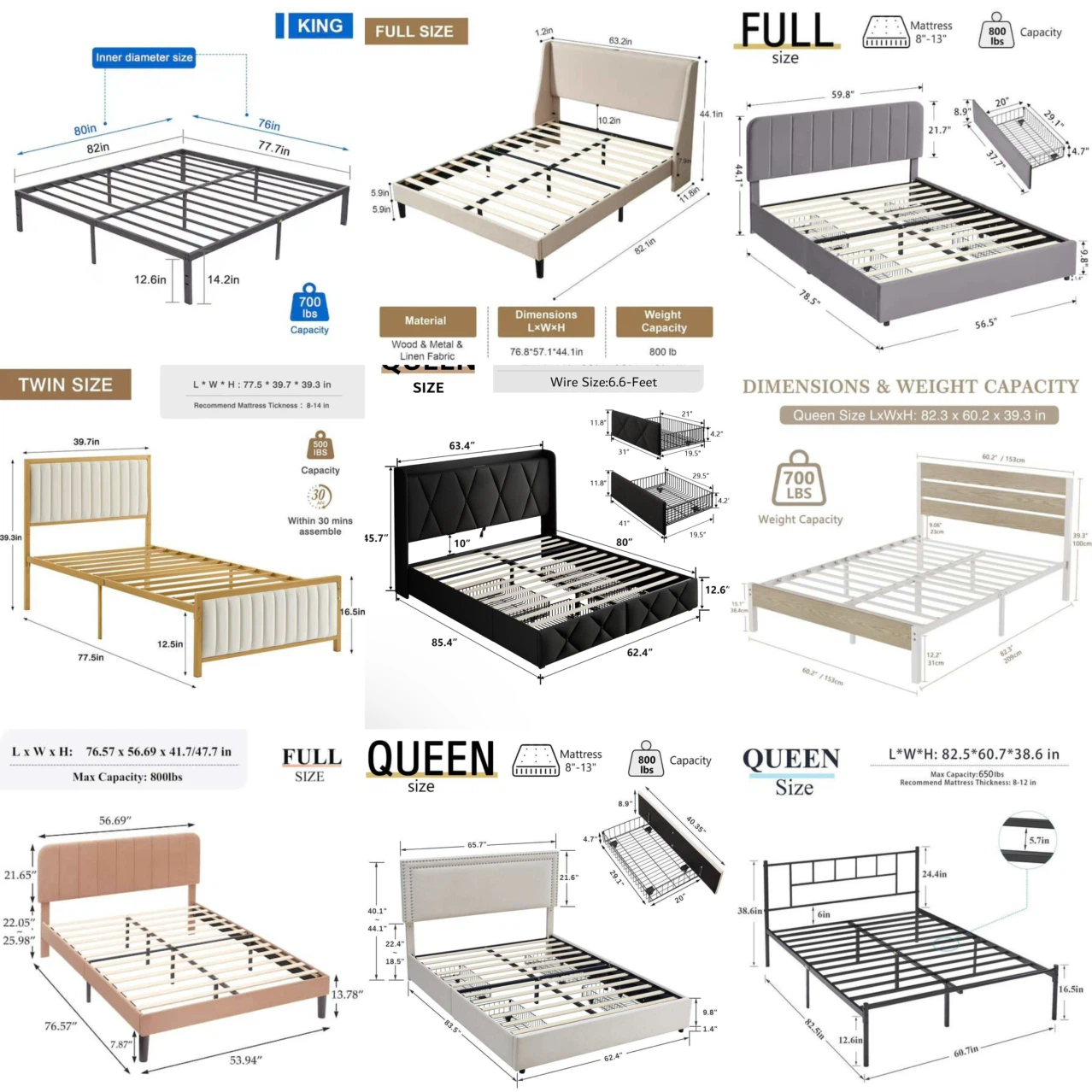 Bed Frames Sale | Twin/Full/Queen/King Newark 07114 Pickup - photo 2
