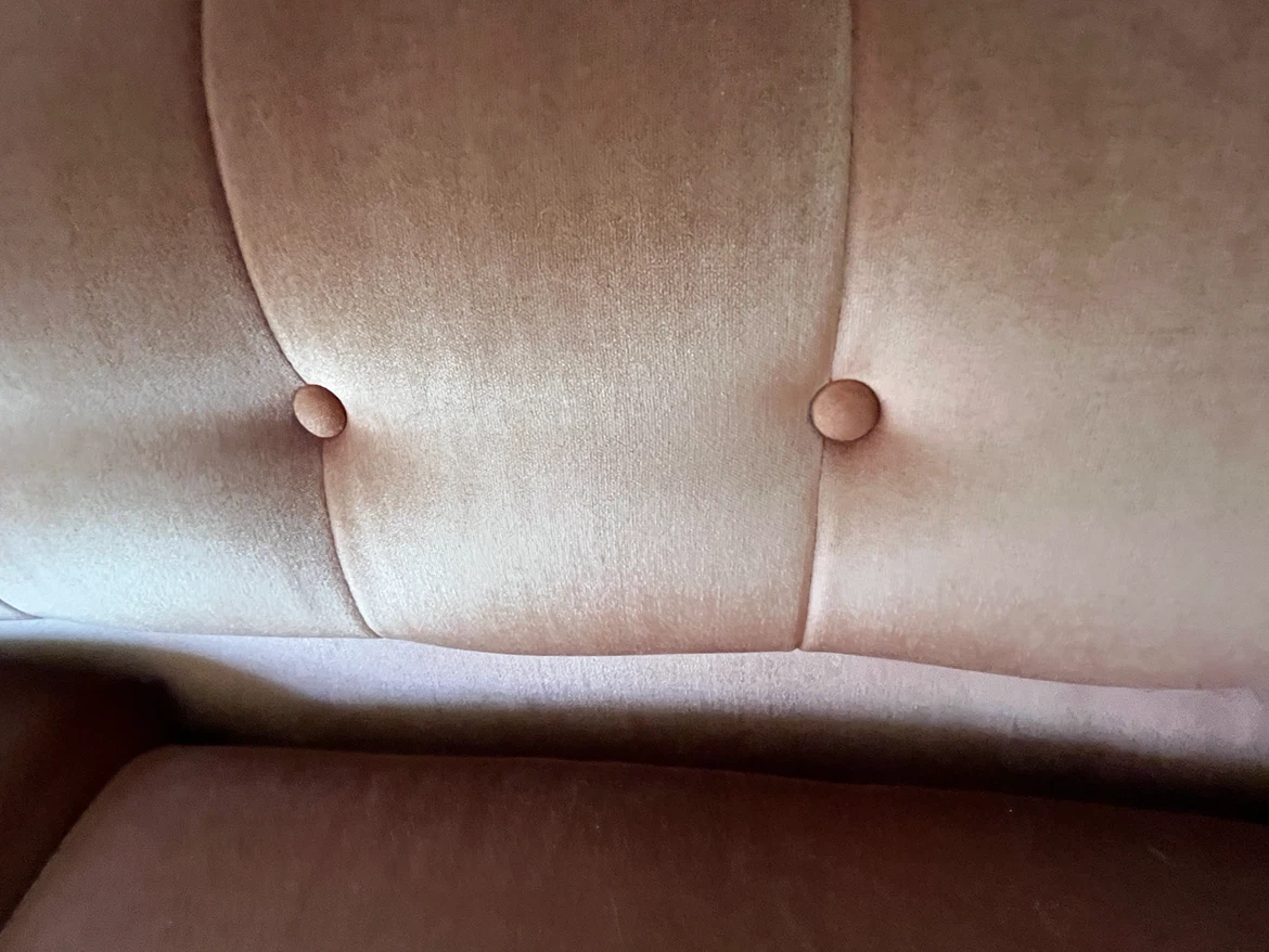 Beautiful, comfy, retro 70s/80s velour sofa dusty Rose colour - photo 2