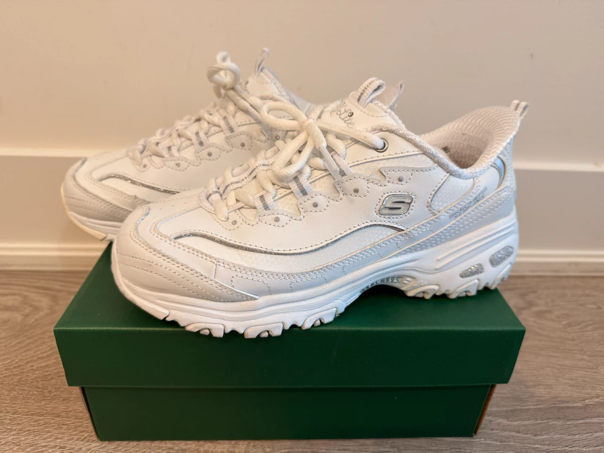 Skechers D'Lites Slip-ins White Sneakers - photo 2