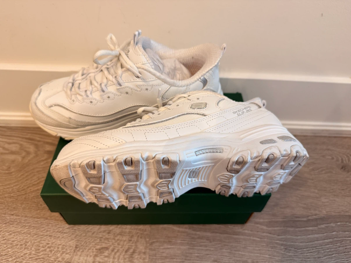 Skechers D'Lites Slip-ins White Sneakers - photo 3