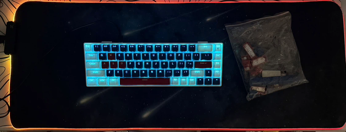 60% RGB Mechanical Keyboard with LED Desk Mat