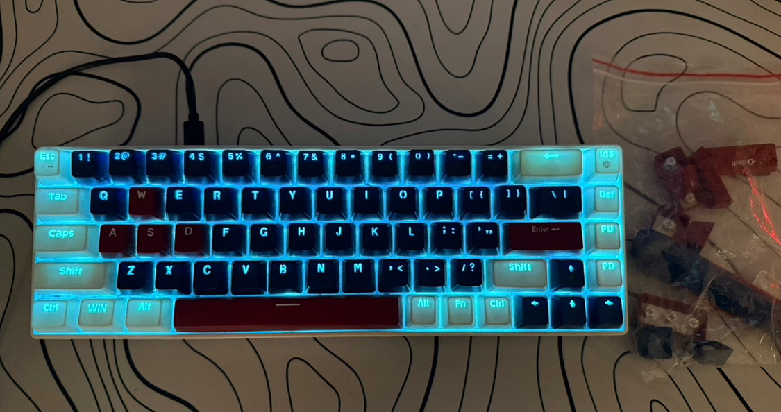 60% RGB Mechanical Keyboard with LED Desk Mat - photo 3