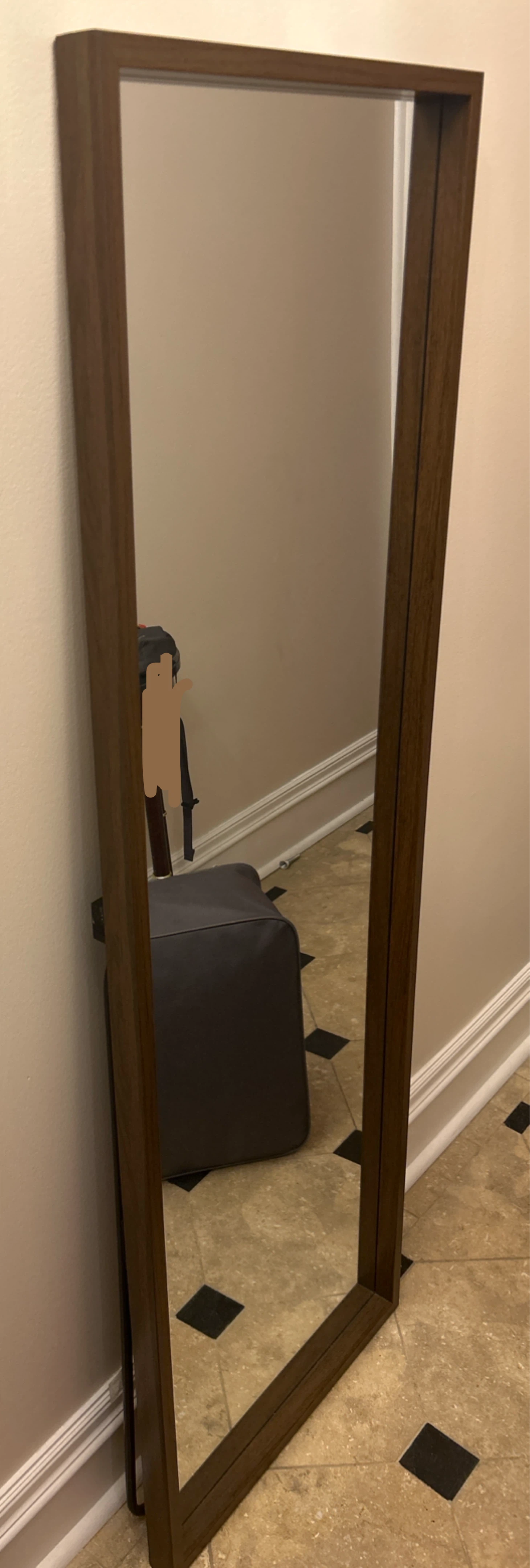 Moving sale - Full length dark wood look frame mirror