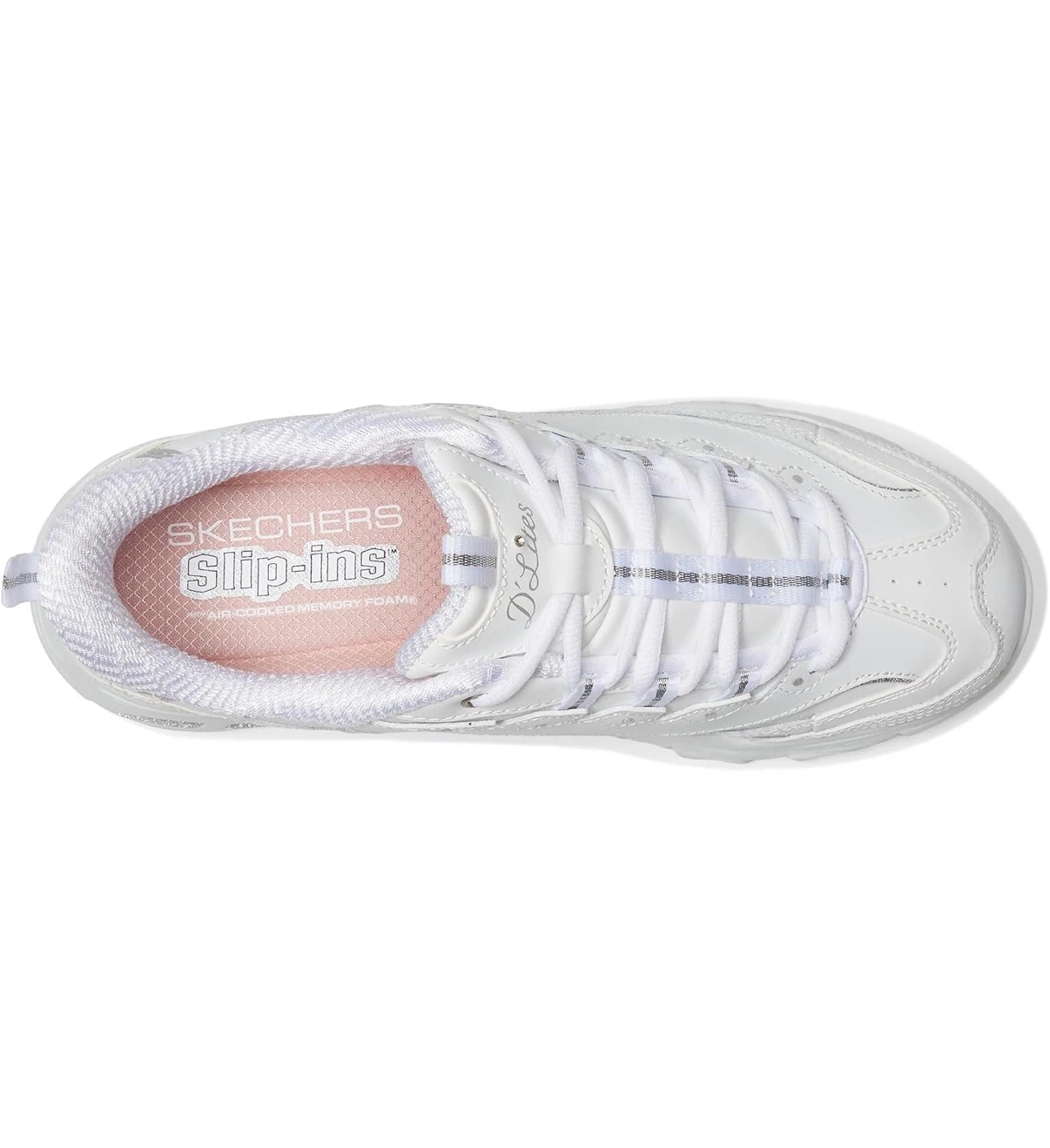 Skechers D'Lites Slip-ins White Sneakers - photo 5