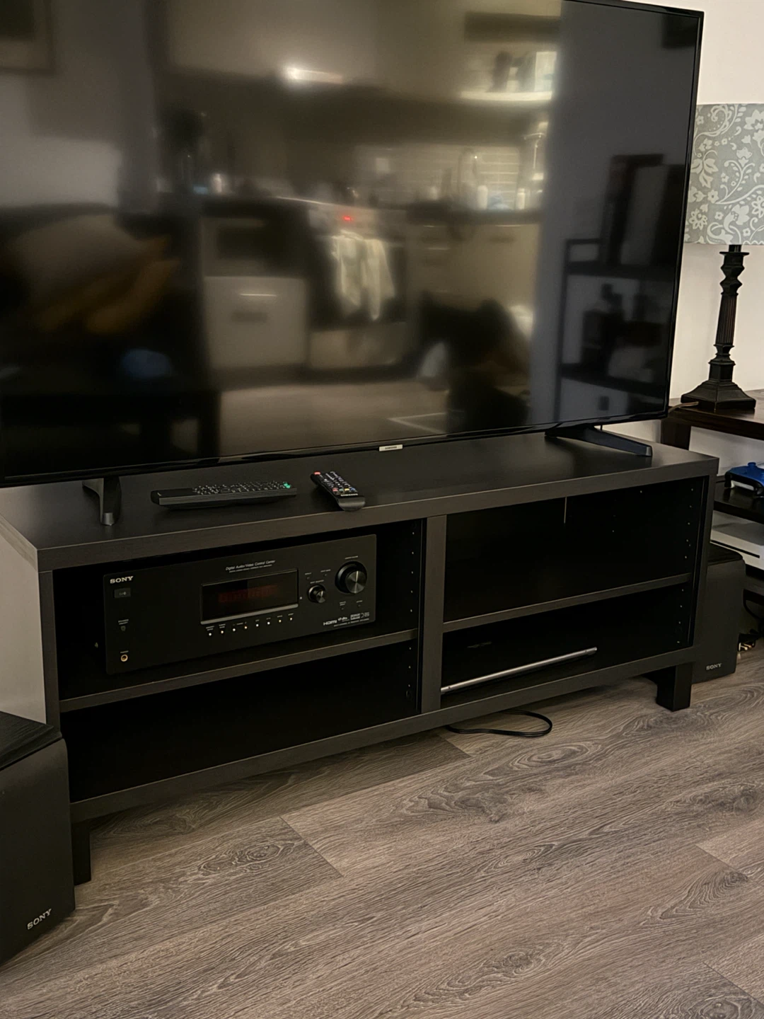Black TV Media Console Stand