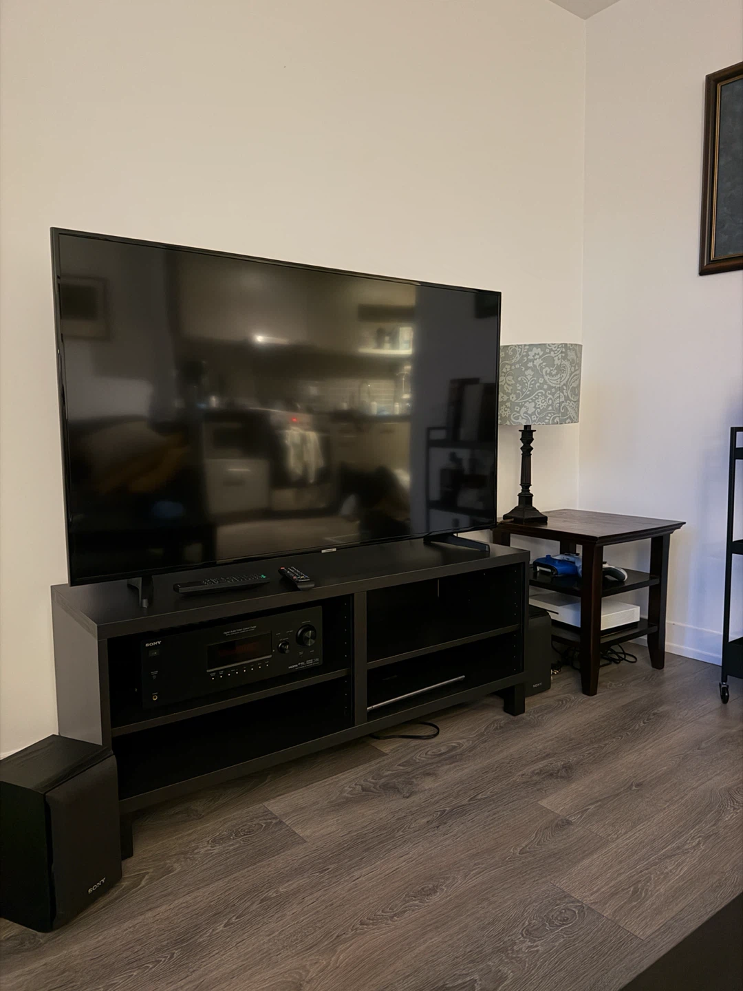 Black TV Media Console Stand - photo 2