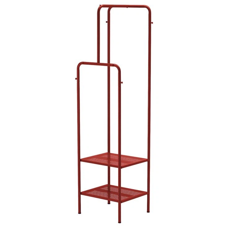 ikea nikkeby red metal clothes rack