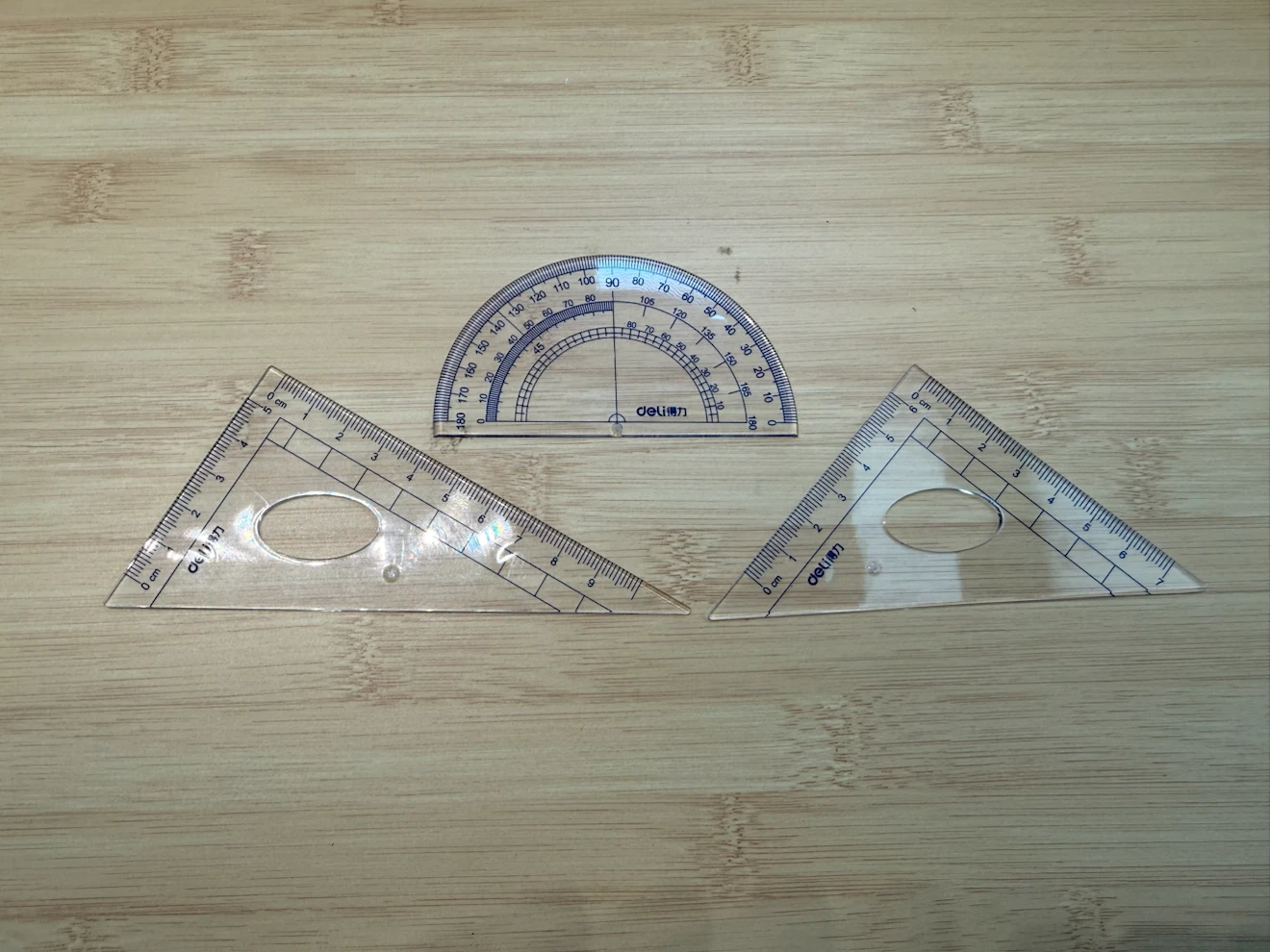 Deli Ruler Set No. 9597 three pieces