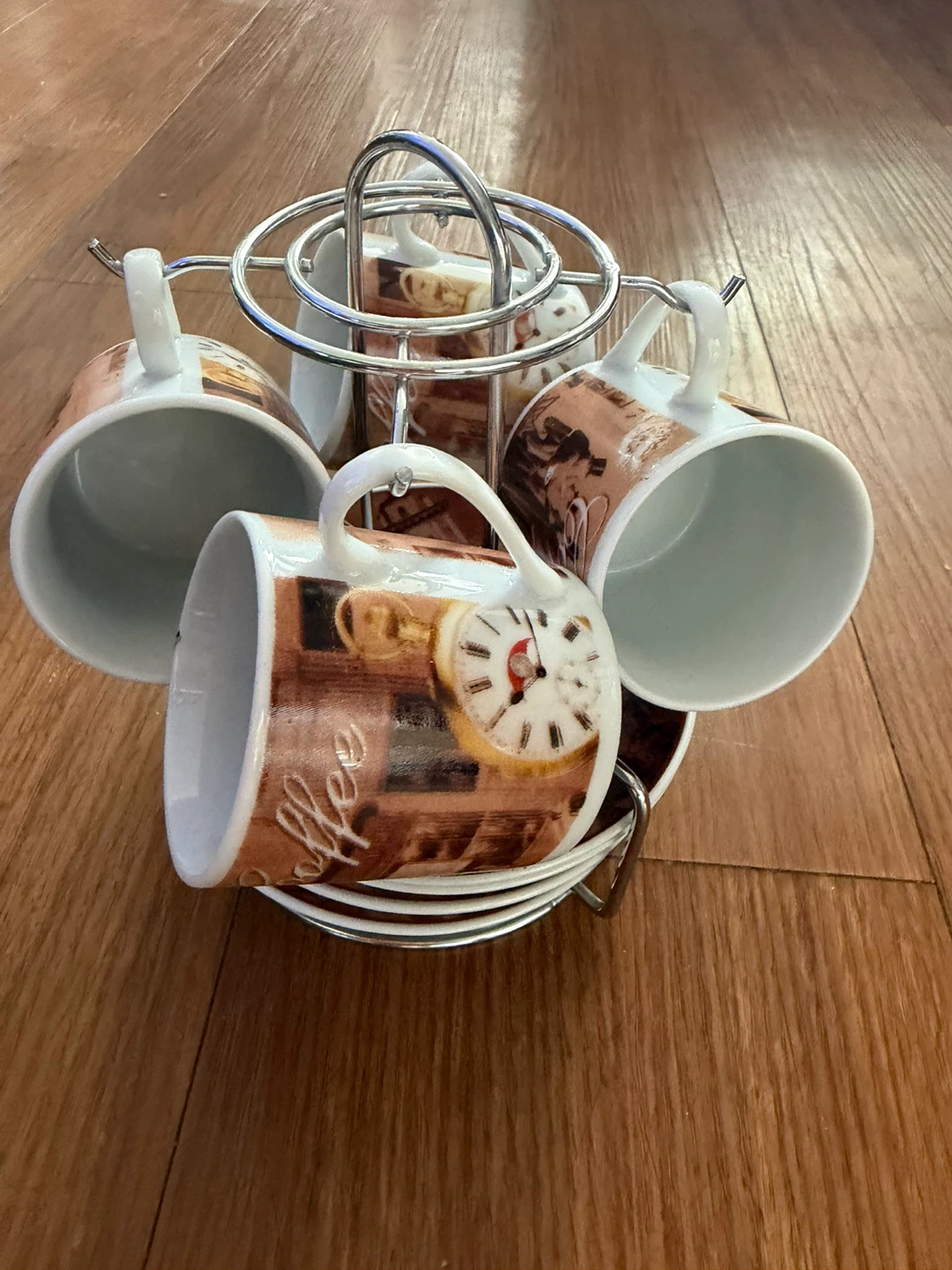 Set of 4 Small Coffee Mugs with Rack - photo 3