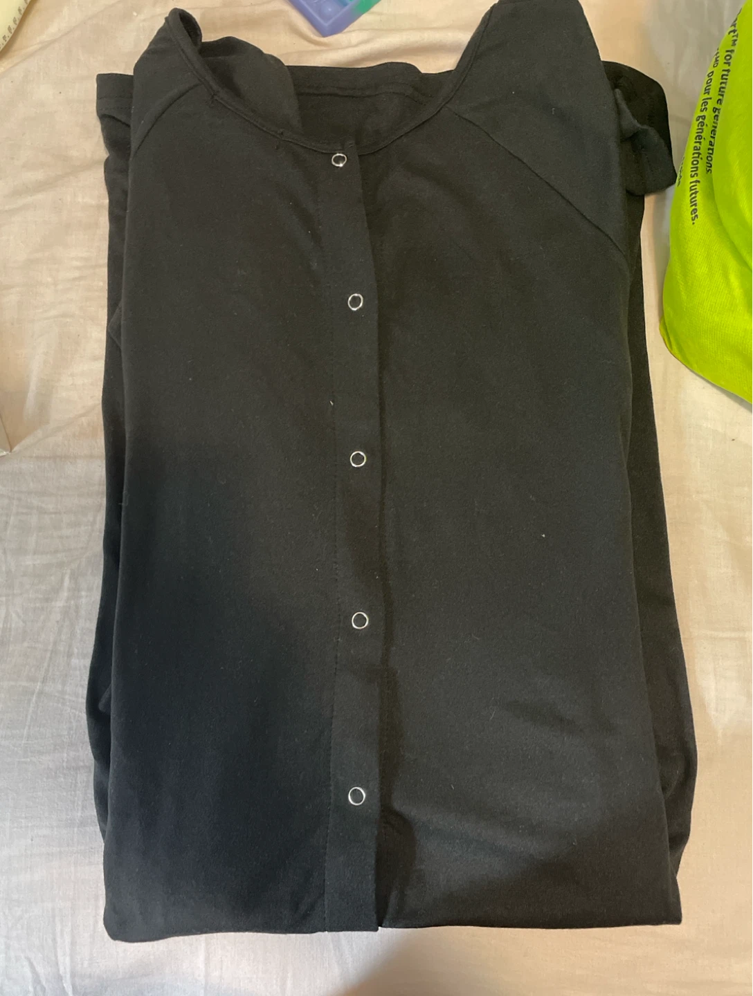 Ekouaer Black Nursing Maternity Hospital Nightgown - photo 2