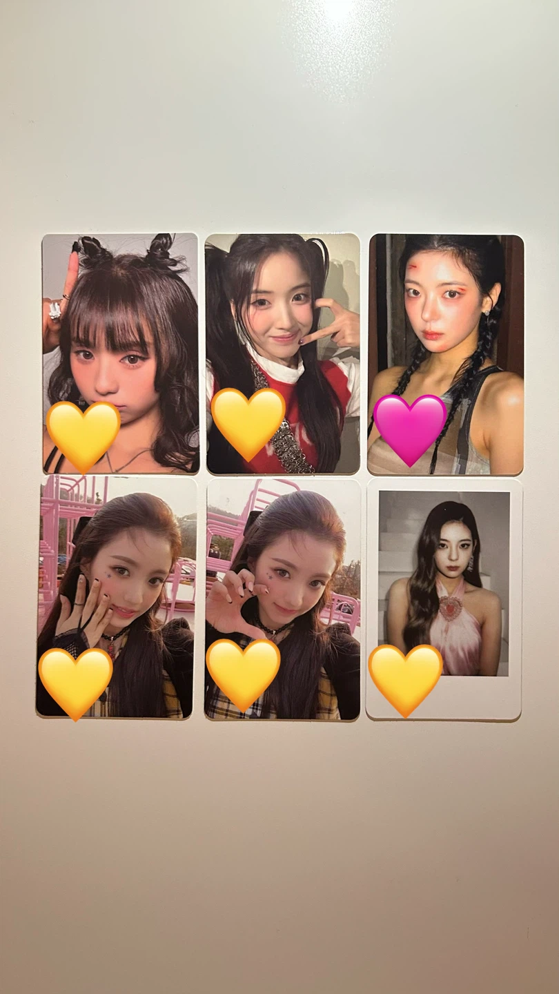 Unis, Nmixx, Itzy, and Kep1er photocards