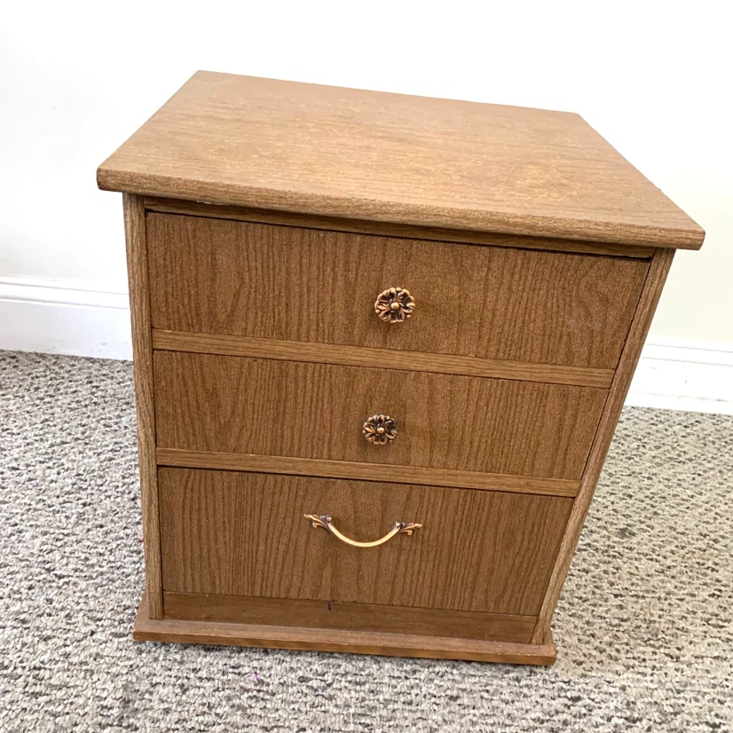 3 Drawer Nightstand Bedside Table Bedroom Storage Side Table - photo 2